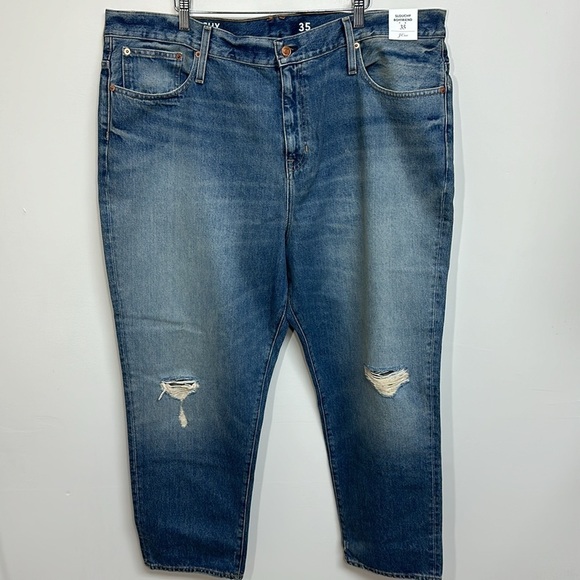 J. Crew Slouchy Boyfriend Jean in Southern Sky Wash 35 NWT - Picture 2 of 8